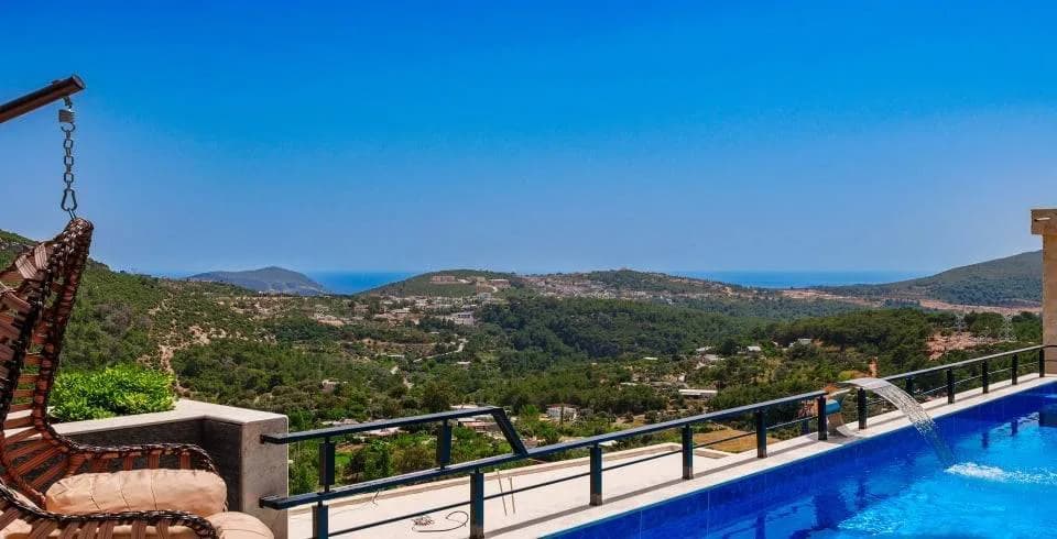 Kaş İslamlar'da Dağ ve Orman Manzaralı, Özel Havuzlu, 2+1 Villa görsel 2